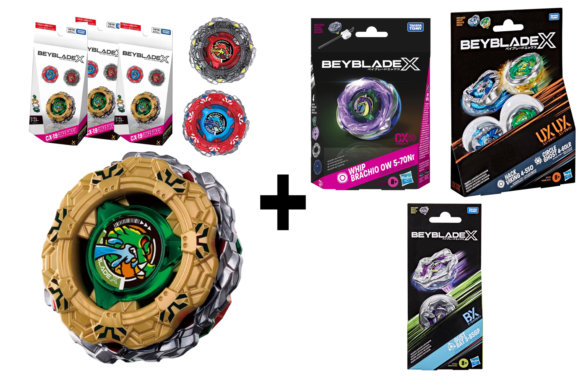 Beyblade X FEROCIOUS DINO Bundle (Croco Tread Full Set + Brachio