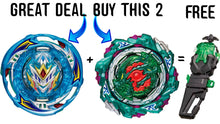 Charger l&#39;image dans la galerie, LAST ONE TWO PRIZE BEY DEAL Beyblade BURST ULTIMATE B-198 KERBEUS + B-202 WIND_KIGHT - GET A FREE CYBER LAUNCHER
